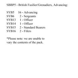 SBBP5 British Fusiliers/Grenadiers Advancing (24 Figures)