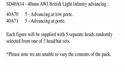 SD40A14 AWI British Infantry - 10 X British Light Infantry Advancing (40mm)