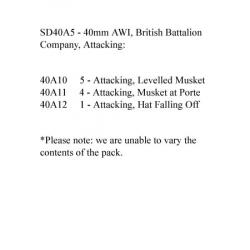SD40A5 AWI British Battalion Company Attacking (10 Figures) (40mm)