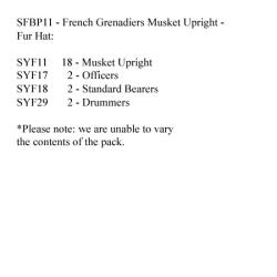 SFBP11 French Grenadiers (Fur Hat) Musket Upright (24 Figures)