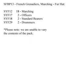 SFBP13 French Grenadiers (Fur Hat) Marching (24 Figures)