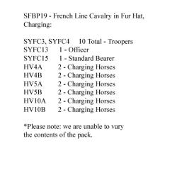 SFBP19 Cavalry - French Line Cavalry In Fur Hat, Charging (12 Mounted Figures)