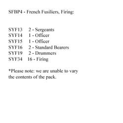 SFBP4 French (Unfastened Coats) Fusilers Firing (24 Figures)