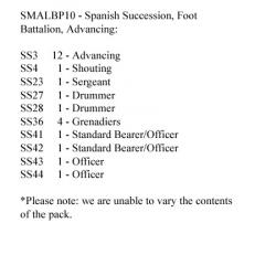 SMALBP10 Spanish Succession Musketeers Advancing (24 Figures)