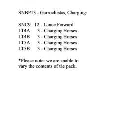 SNBP13 Garrochistas', Charging With Lance Forward (12 Mounted Figures)