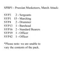 SPBP1 Prussian Musketeers, March Attack (24 Figures)
