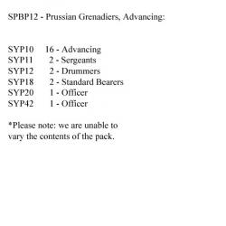 SPBP12 Prussian Grenadiers, Advancing (24 Figures)