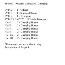 SPBP17 Prussian Cuirassiers Charging (12 Mounted Figures)