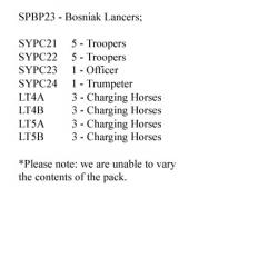 SPBP23 Bosniak Lancers Charging (12 Mounted Figures)