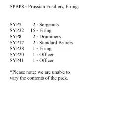 SPBP8 Prussian Fusiliers, Firing (24 Figures)