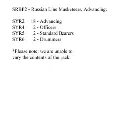 SRBP2 Russian Line Musketeers Advancing (24 Figures)