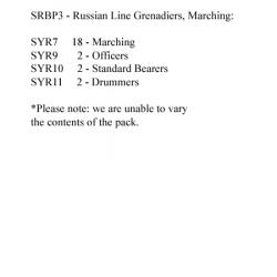 SRBP3 Russian Line Grenadiers Marching (24 Figures)