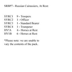 SRBP7 Russian Cuirassiers At Rest (12 Mounted Figures)