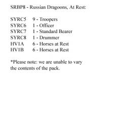 SRBP8 Russian Dragoon At Rest (12 Mounted Figures)