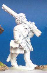 SS2(FR) WSS Musketeer, Marching, Shouldered Musket, Barehead (1 Figure)