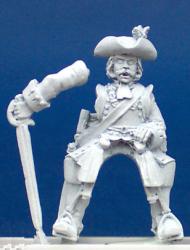 SSC10(FR) Cuirassier In Tricorn - Trooper Attacking With Sword, Pivoting Arm (1 Figure)