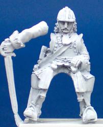 SSC3(FR) Cuirassier In Lobster Tail Helmet - Trooper Attacking With Sword, Pivoting Arm (1 figure)