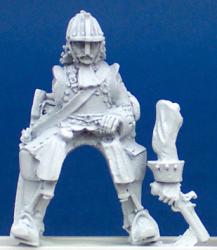 SSC5(FR)Cuirassier In Lobster Tail Helmet - Trooper Firing Pistol, Pivoting Arm (1 figure)