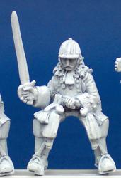 SSC8(FR) Cuirassier In Lobster Tail Helmet - Officer At Rest With Sword (1 figure)
