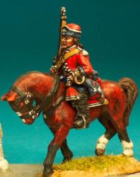 SYFC8 Line Cavalryman & Dragoon - Dragoon Trooper, In Bonnet, Musket At Ease (1 figure)