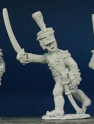 WN60 Wurttemberg Light Infantry Officer 1807 To 1812 - Marching, Sword Waving Forward (1 Figure)