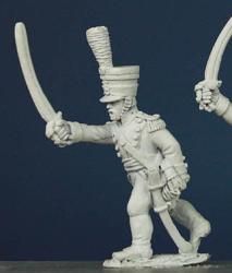 WN72 Wurttemberg Jager 1807 To 1812 - Officer Advancing, Sword Waving Forward (1 Figure)