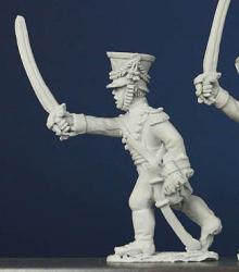 WN82 Wurttemberg Jager 1812 Onwards - Officer Advancing, Sword Waving Forward (1 Figure)
