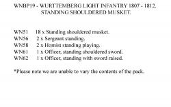 WNBP19 Wurttemberg Light Infantry 1807 To 1812, Standing, Shouldered Musket (24 Figures)