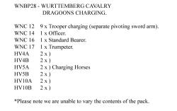 WNBP28 Wurttemberg Dragoon, Charging Pack (12 Mounted Figures)