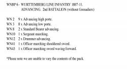 WNBP6 Wurttemberg Line Infantry 1807 To 1811, 2nd Battalion, Advancing. (24 Figures)