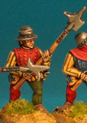 WR40 Halberdier - Halberd At High Porte - Brigadine And Kettle Hat (1 Figure)