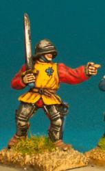 WR52 Officer With Sword Pointing - Livery Jacket & Visored Sallet (1 figure)