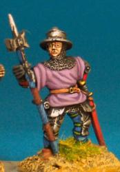 WR55 Officer Open Handed With Poleaxe Or Flagpole - Tabard And Kettle Hat (1 figure)