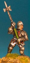 WR60 Dismounted Man At Arms Pollaxe Raised - Italian Armour Opened Face Barbute (1 Figure)