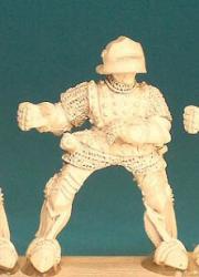 WRC17 Lighter Armoured Mounted Figure - Mail Haubergeon, Brigadene, Leg Armour And Visored Sallet* (1 Figure)