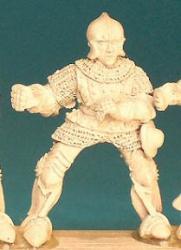 WRC18 Lighter Armoured Mounted Figure - Mail Haubergeon, Brigadene, Leg Armour And Barbute* (1 Figure)