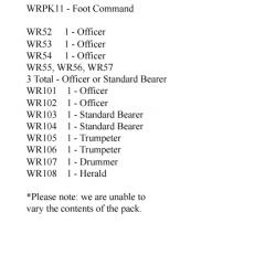 WRPK11 Foot Command (14 Mixed Figures)