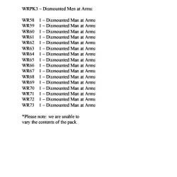 WRPK3 Dismounted Men At Arms (16 Mixed Figures)