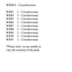 WRPK5 Crossbowman (9 Mixed Figures)