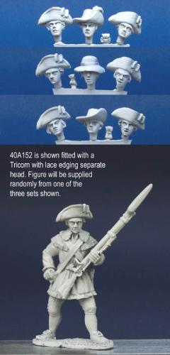40A152 Hunting Shirts - Standing, Reaching Into Cartridge Box (1 Figure) (40mm)