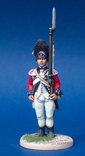 40A28 British Grenadier - Standing, Shouldered Musket (3 Head Variants) (1 Figure) (40mm)
