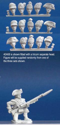 40A68 British Light Infantryman - Kneeling Reaching Into Cartridge Box (1 Figure) (40mm)