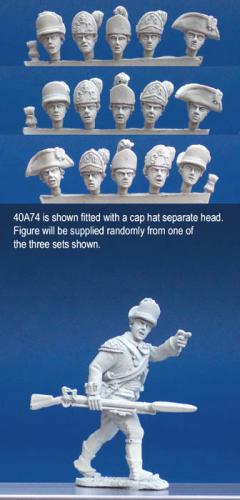 40A74 British Light Infantry Command - Officer Advancing Pointing (1 Figure) (40mm)