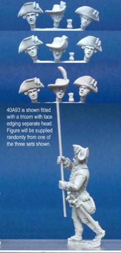 40A93 Long Regimental Coat - Standard Bearer Marching (1 figure) (40mm)
