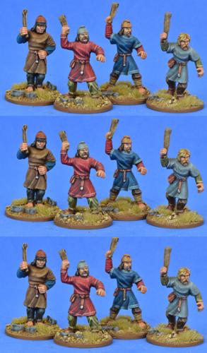 AAS05 Saxon / Frankish Levy — Ceorls with Slings (12 Figures)