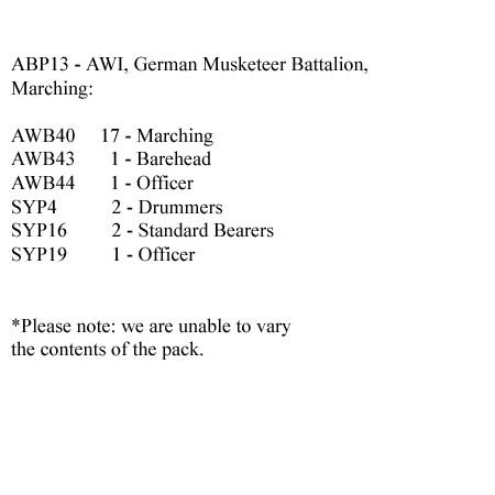 ABP13 German Musketeers Marching (24 Figures)