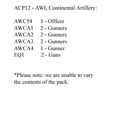 ACP12 Continental Artillery - (2 x 3lb Guns & 8 Crew)