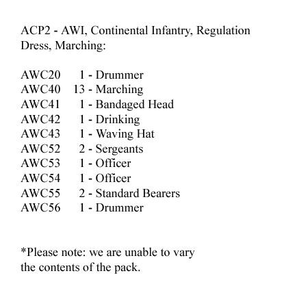 ACP2 Continental Infantry Regulation Dress, Marching (24 Figures)