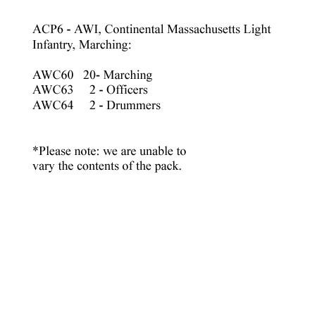 ACP6 Massachusetts Light Infantry Marching (24 Figures)