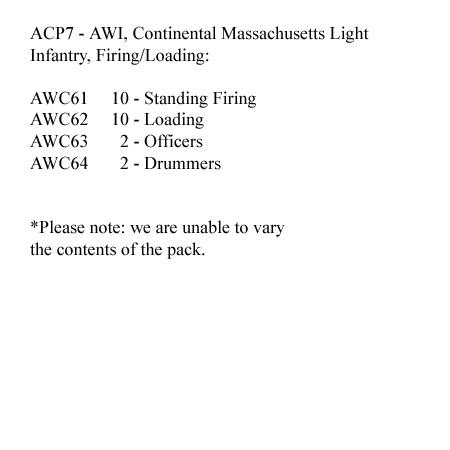 ACP7 Massachusetts Light Infantry Firing/Loading (24 Figures)